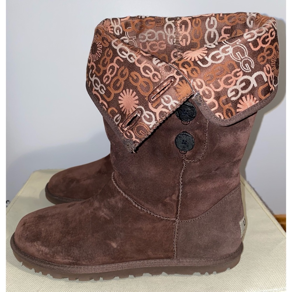 UGG W Lo Pro button boot in chocolate brown size 8